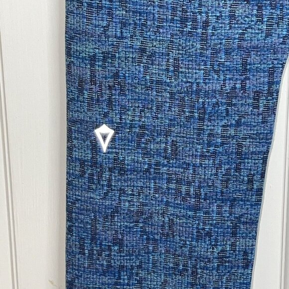 Ivivva Rhythmic Tight‎ Leggings Yoga Pants Girls 14 Blue Space Dye Stretch EUC - Picture 5 of 12